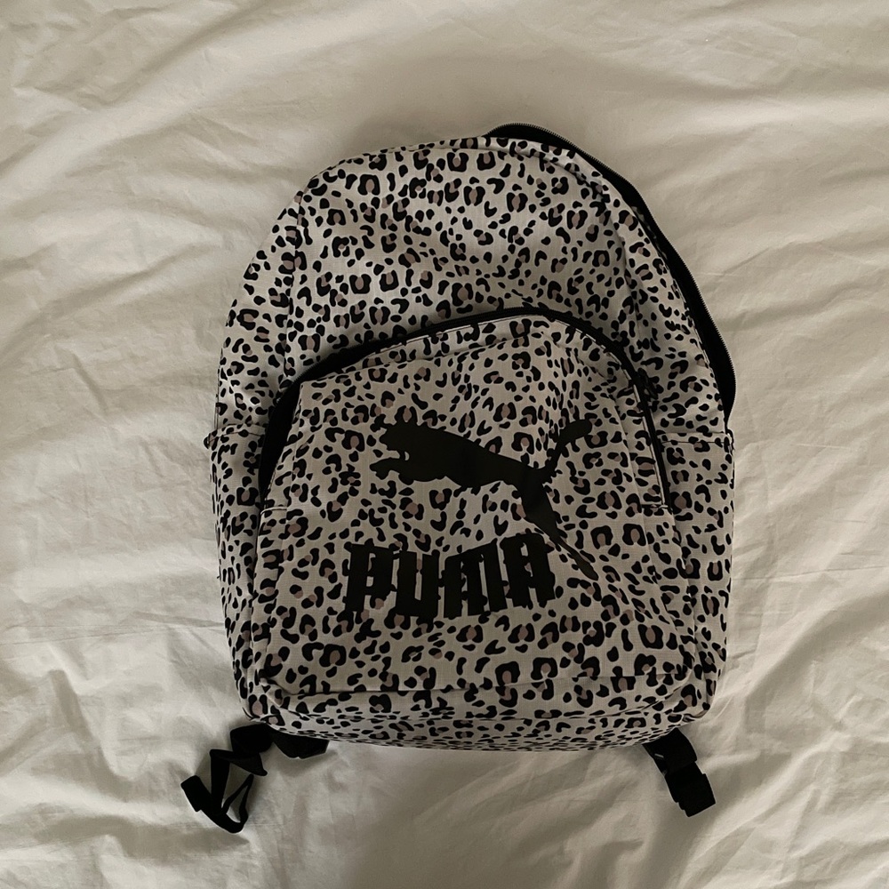 Limited edition women’s leopard print puma bookbag